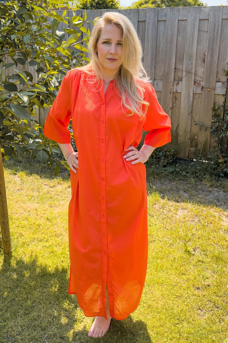 Soaked in Luxury Jurk Viga Kaftan Rood