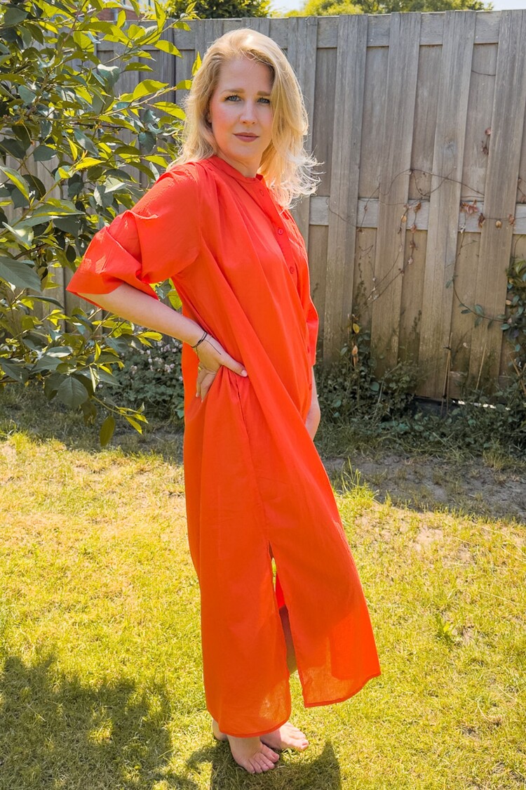 Soaked in Luxury Jurk Viga Kaftan Rood