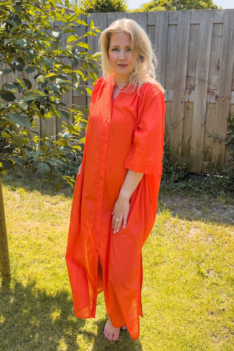 Soaked in Luxury Jurk Viga Kaftan Rood