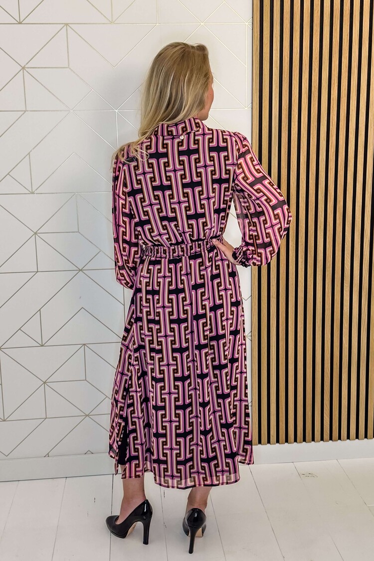 Liu Jo Midi Jurk Abito Geo Print