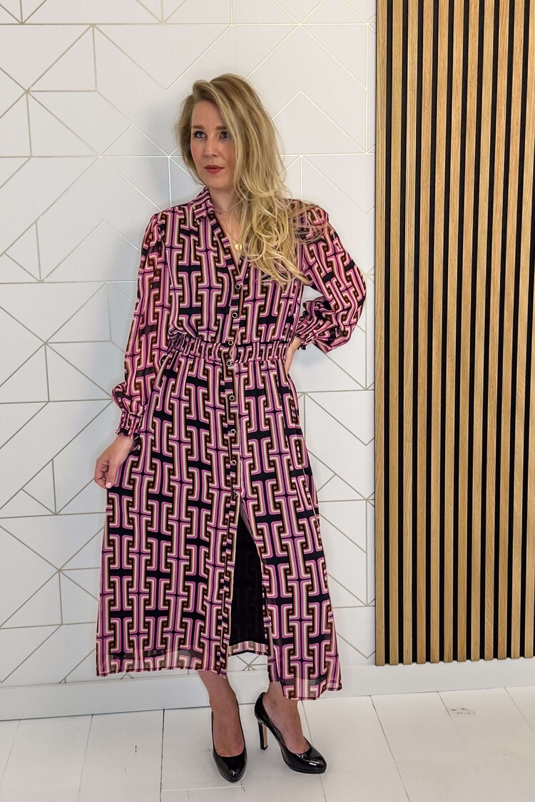 Liu Jo Midi Jurk Abito Geo Print