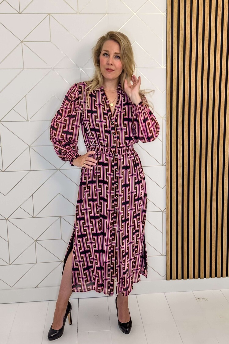 Liu Jo Midi Jurk Abito Geo Print