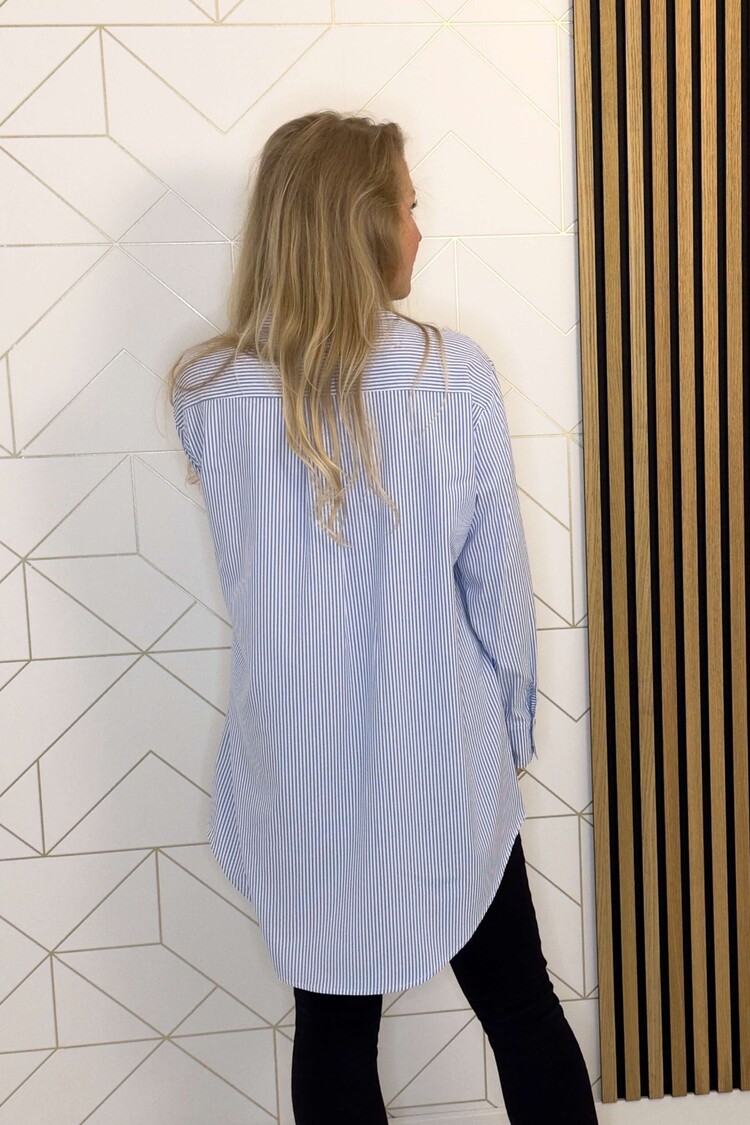 Silvian Heach Blouse Camicia Stripe Blauw/Wit