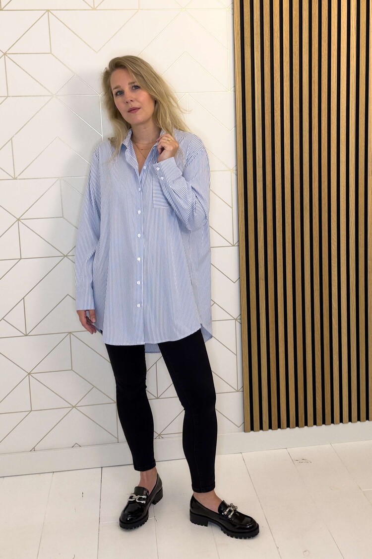 Silvian Heach Blouse Camicia Stripe Blauw/Wit