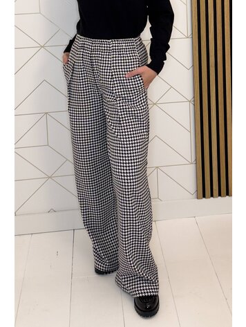 Silvian Heach Pantalon Lungo Pied de Poule