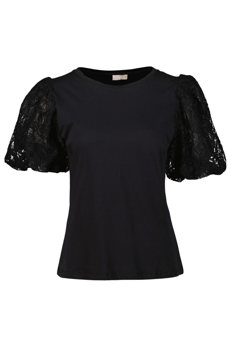 Liu Jo T-Shirt Pofmouw Moda Zwart