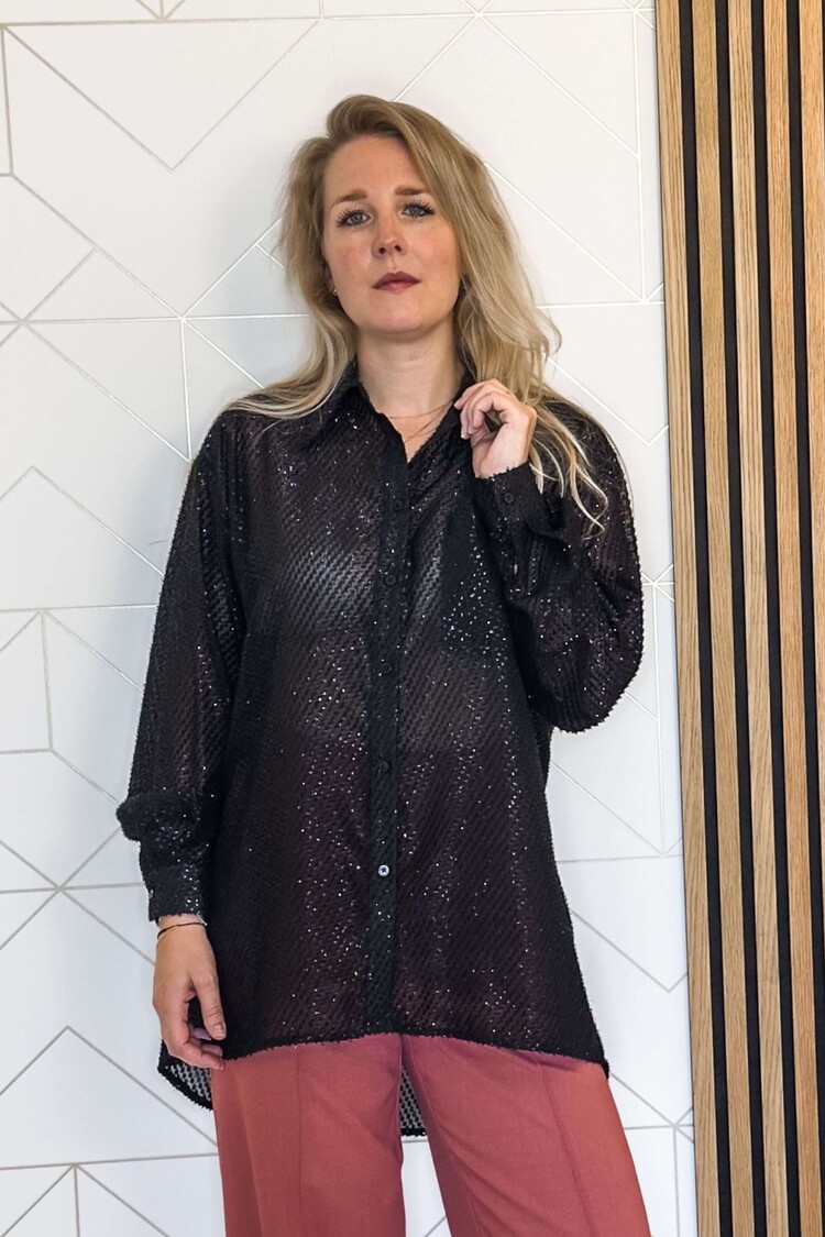 Silvian Heach Blouse Camicia Glam Zwart