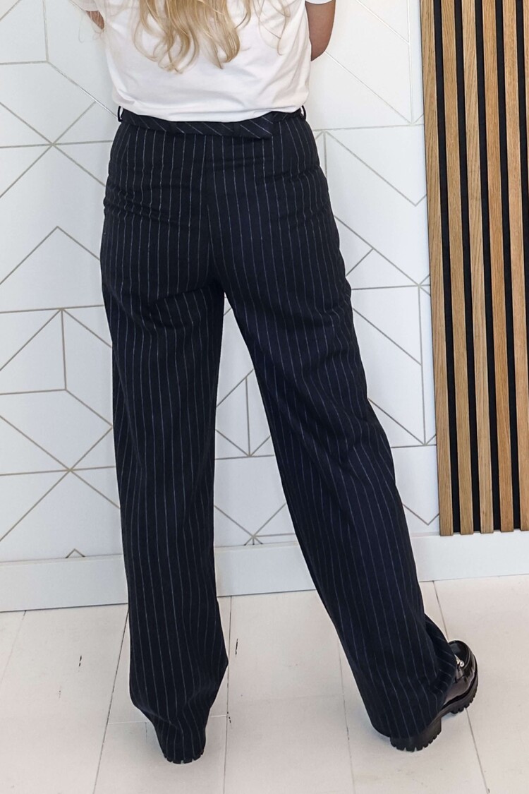 Silvian Heach Pantalon Lungo Pinstripe Blauw