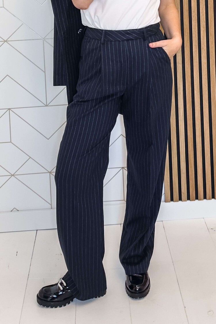 Silvian Heach Pantalon Lungo Pinstripe Blauw