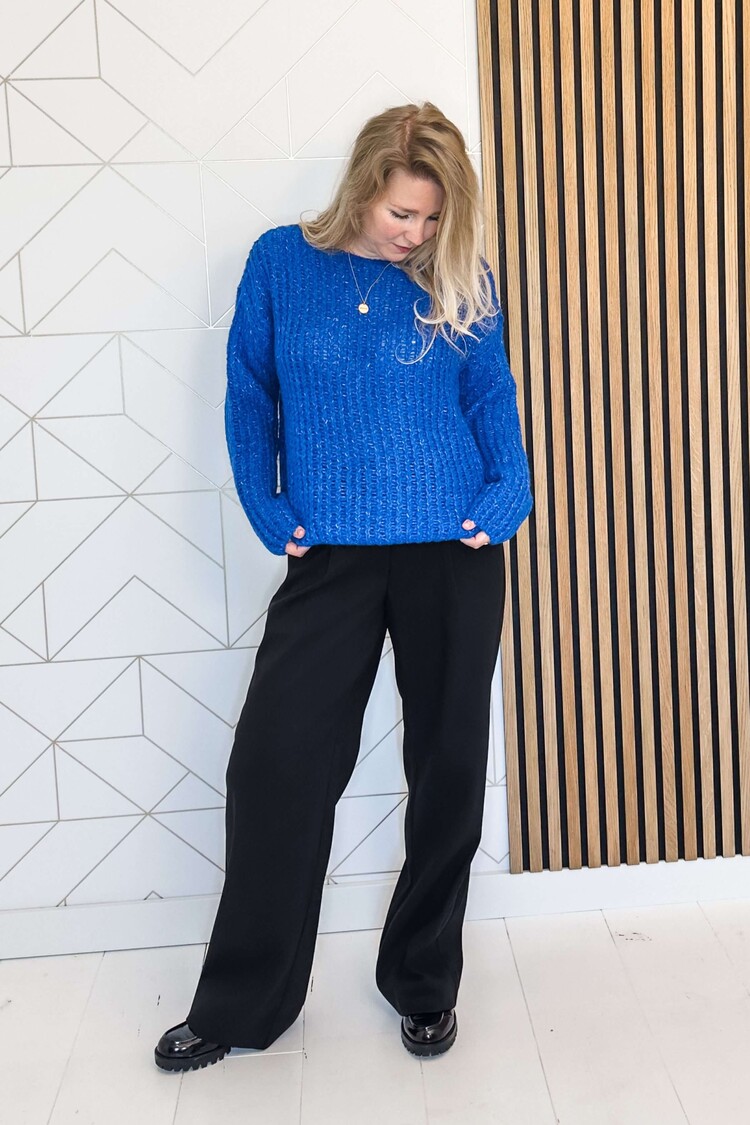Simple Sweater Serena Blauw