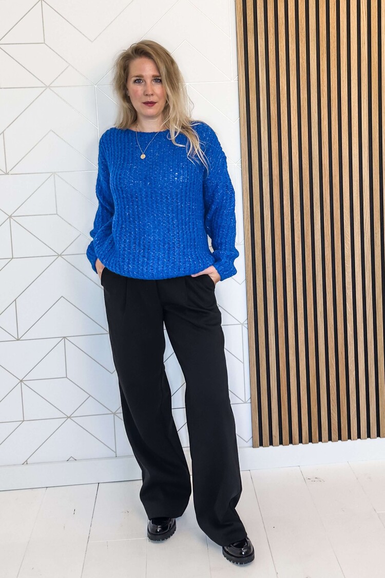 Simple Sweater Serena Blauw