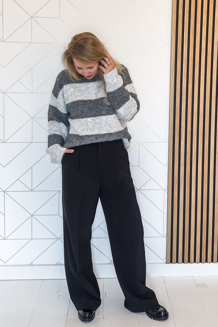 My Essential Wardrobe Pullover Meena Grijs/Wit