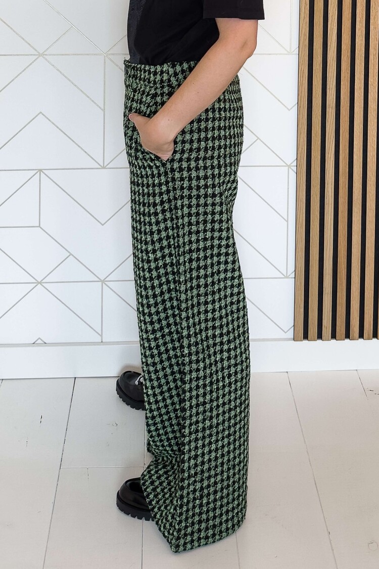 My Essential Wardrobe Pantalon Baria Wide Pant Groen