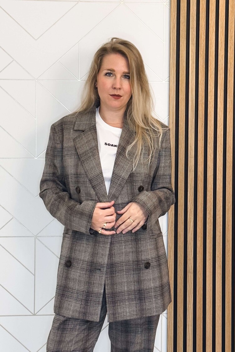 Soaked in Luxury Blazer Storie Nadia Grijs