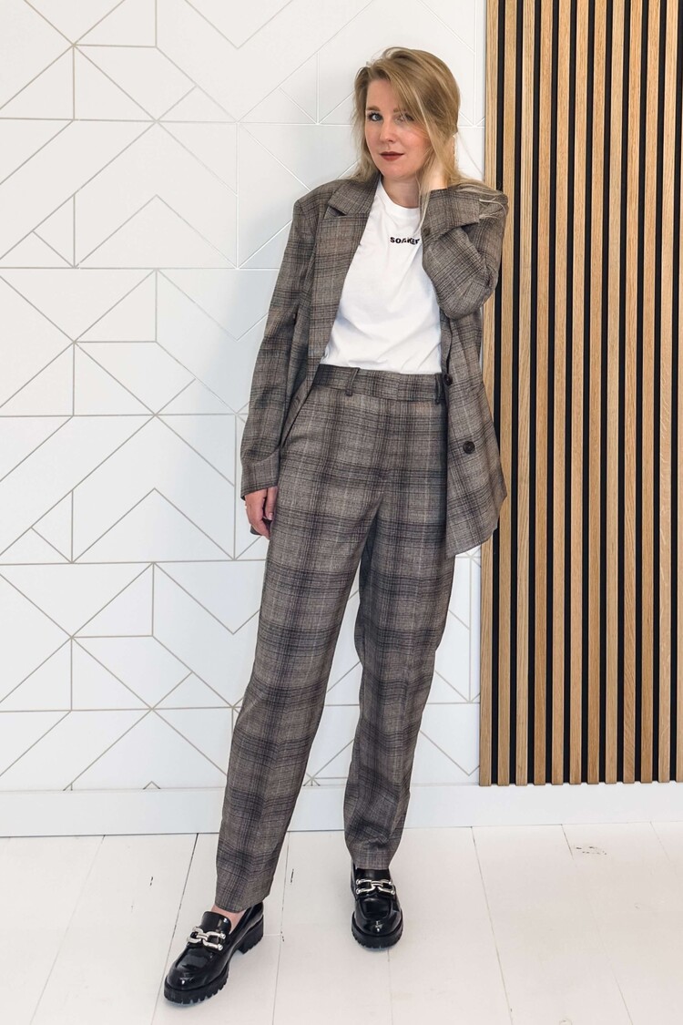 Soaked in Luxury Blazer Storie Nadia Grijs