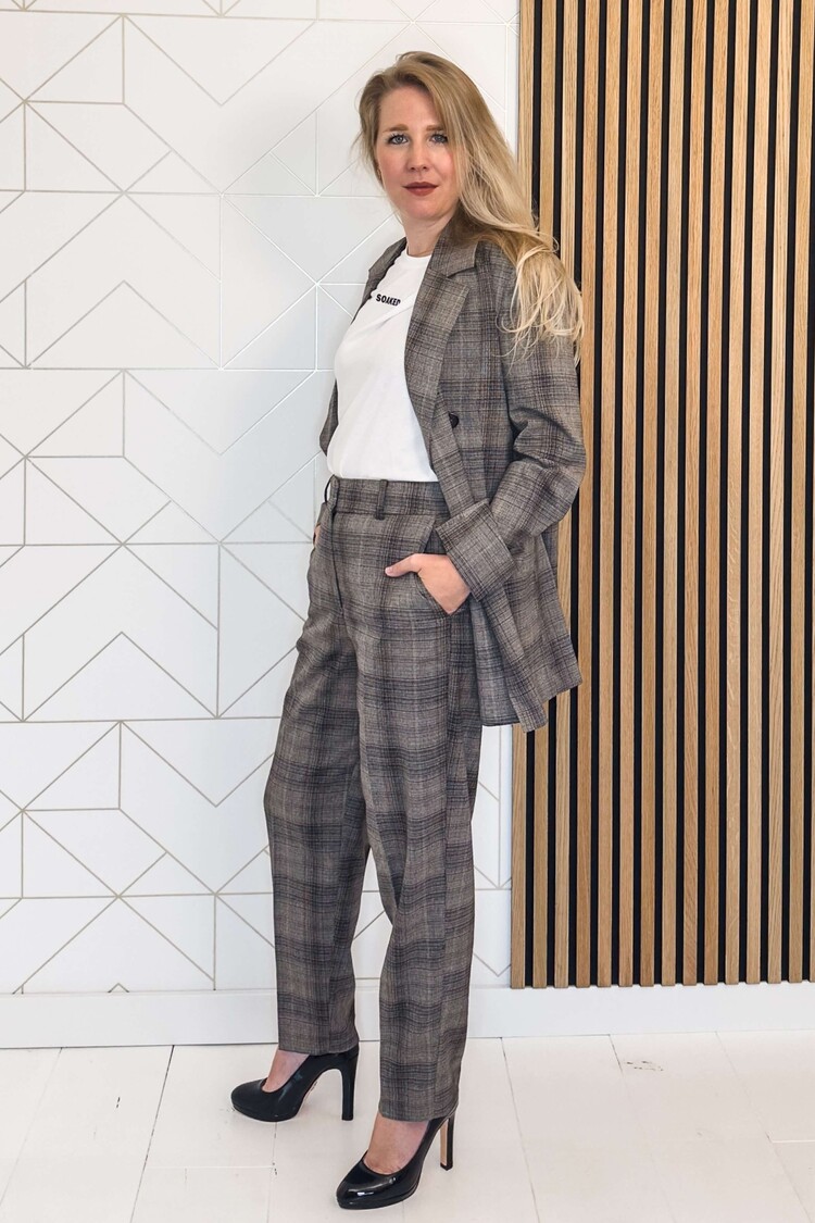 Soaked in Luxury Blazer Storie Nadia Grijs