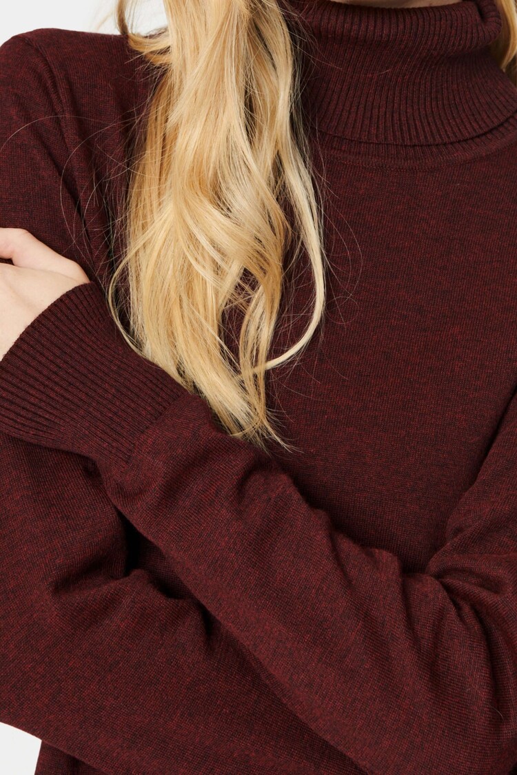 Saint Tropez Jurk Mila Rollneck Wijnrood