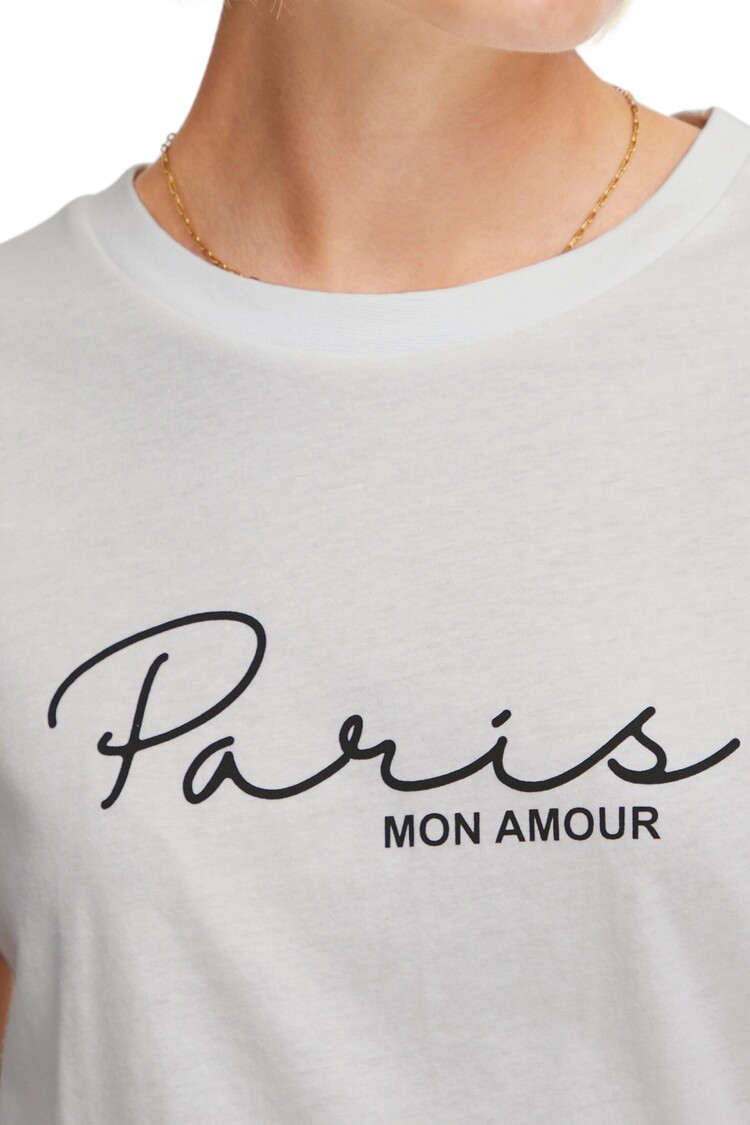 Ichi T-shirt Ihkamille Paris Wit