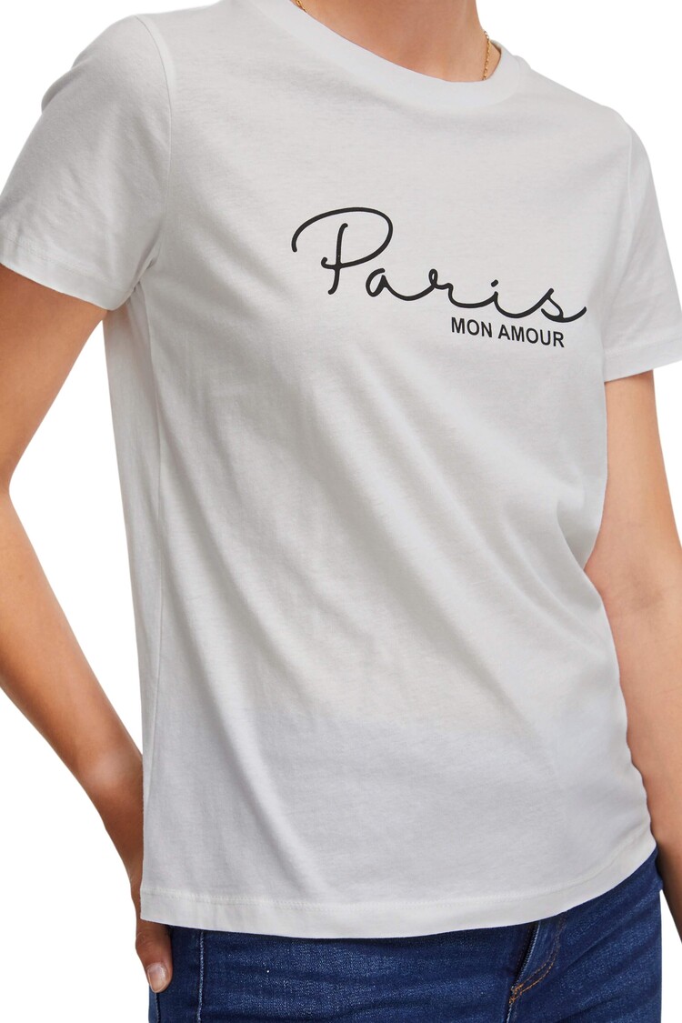 Ichi T-shirt Ihkamille Paris Wit