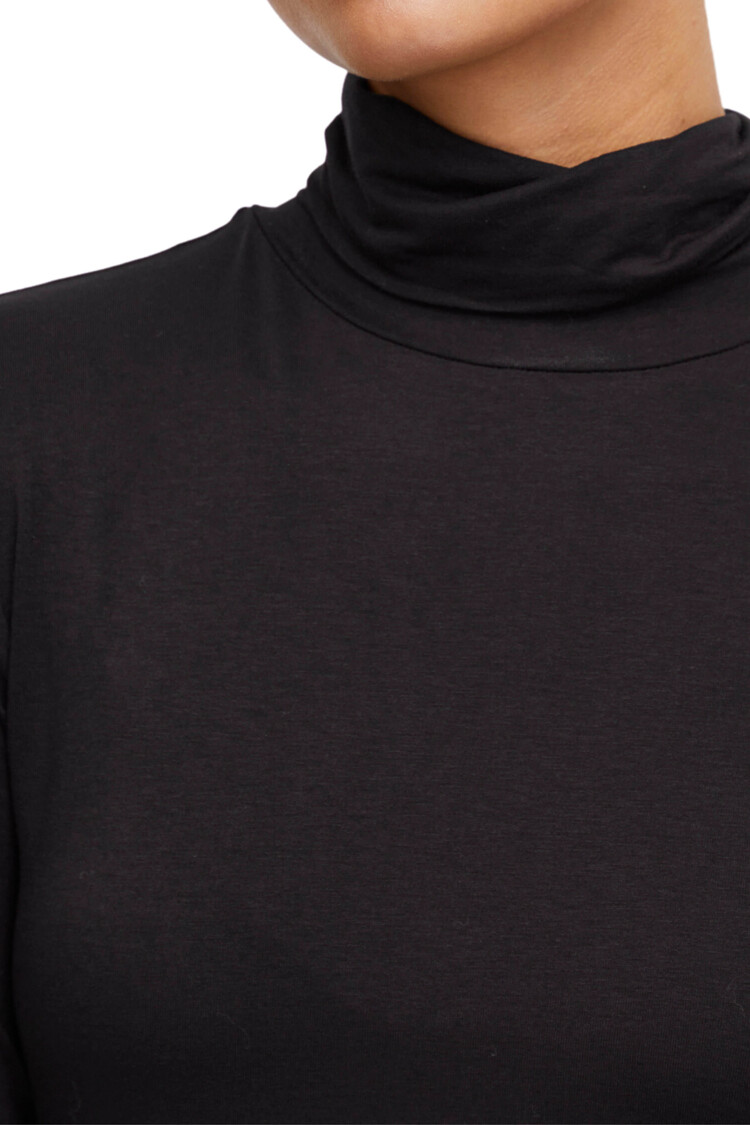 Ichi Longsleeve T-shirt Col Ihphiluca Zwart