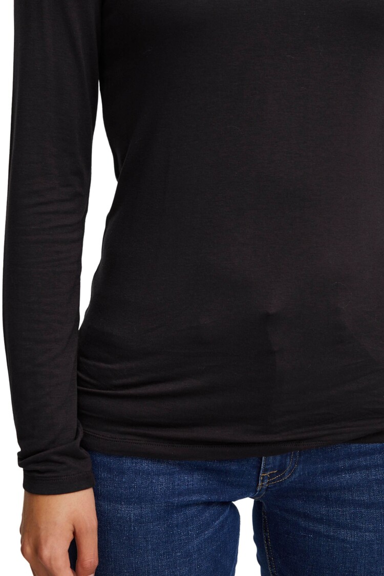 Ichi Longsleeve T-shirt Col Ihphiluca Zwart