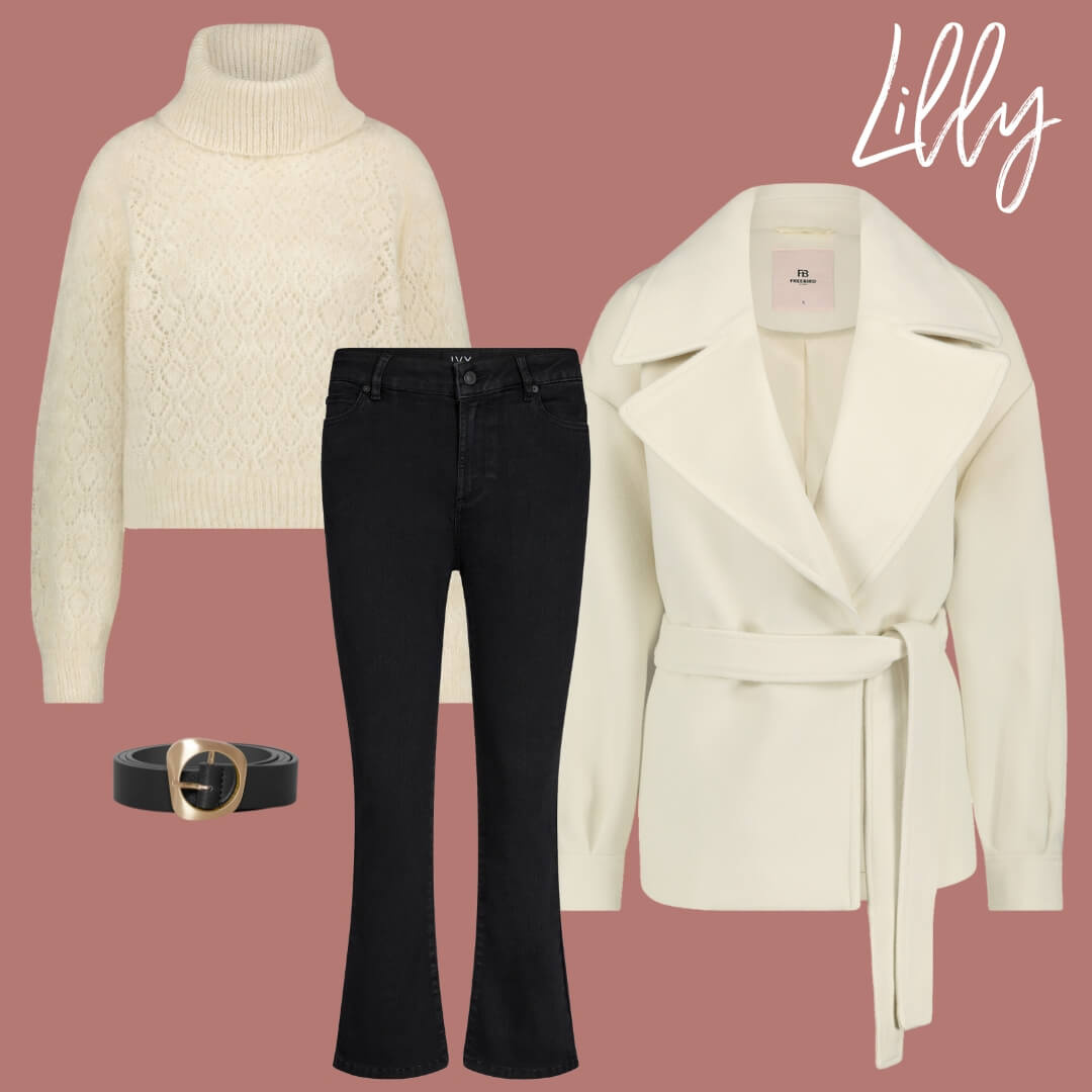 Outfit 1: Cozy chique in wit en zwart