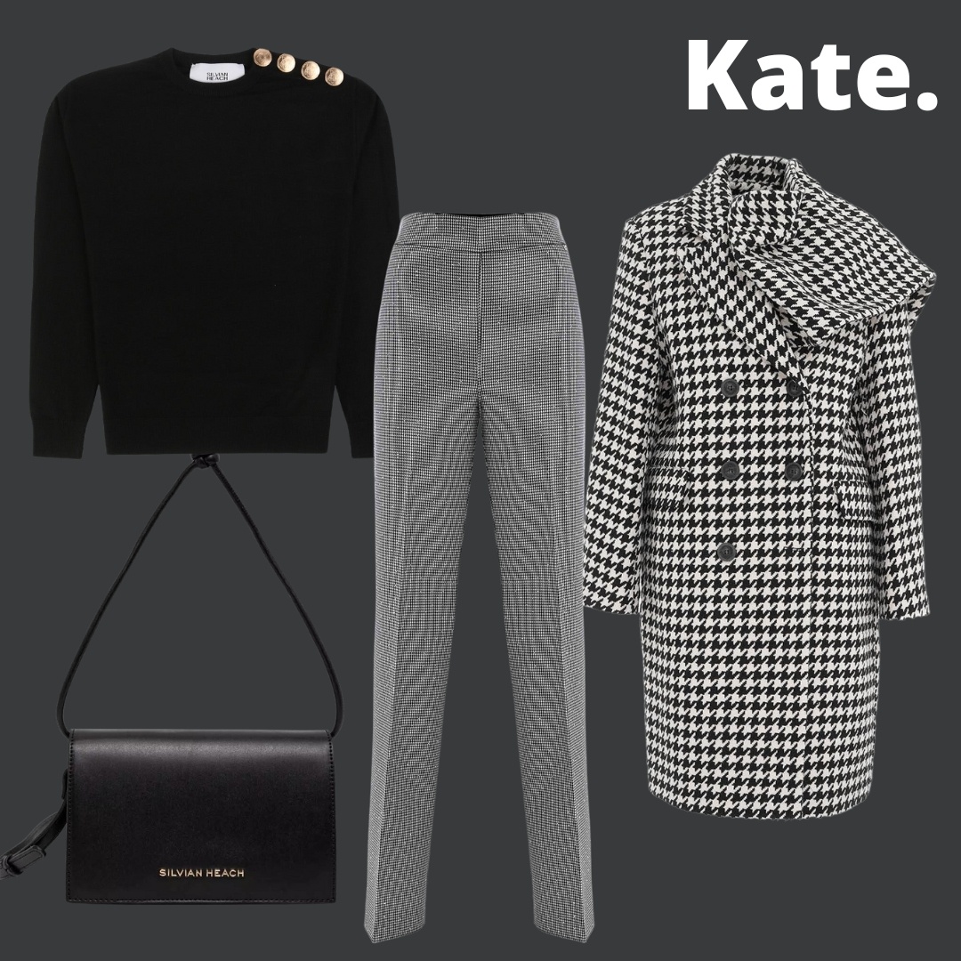 Outfit 3: Glamour in Pied de Poule en gouden details