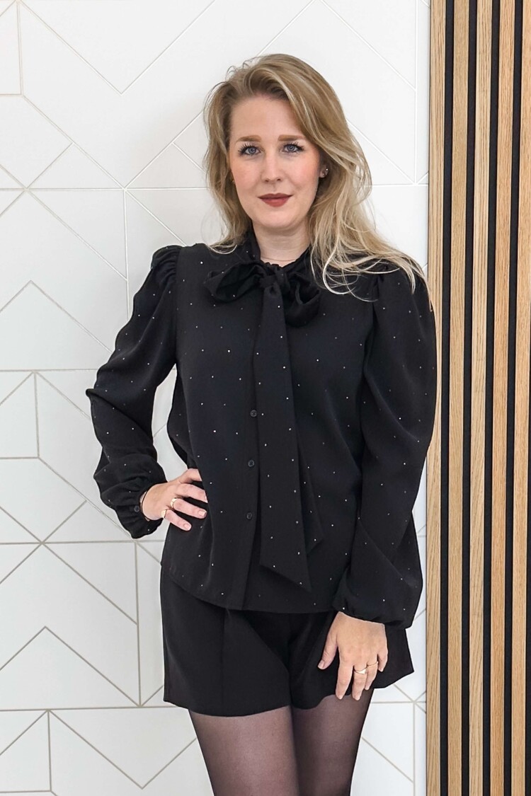 Silvian Heach Blouse Tunica Glitter Zwart