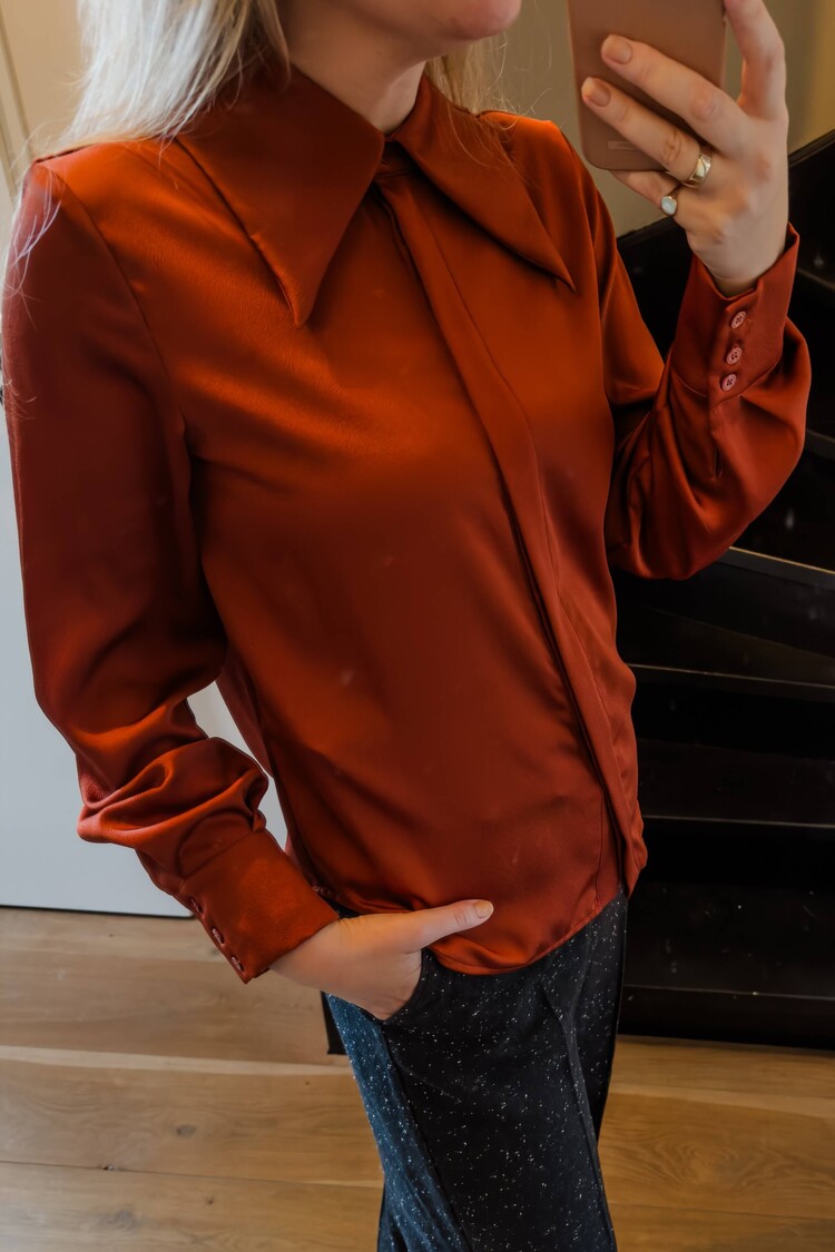 Silvian Heach Blouse Camicia Picante Roestbruin