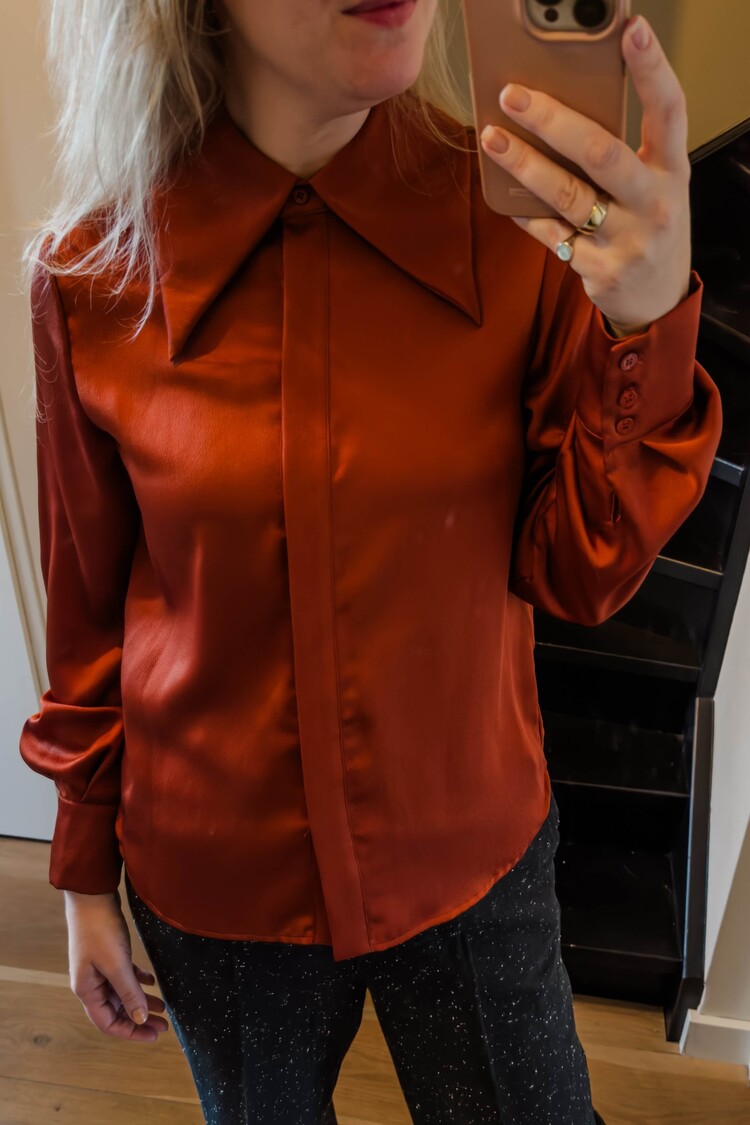 Silvian Heach Blouse Camicia Picante Roestbruin