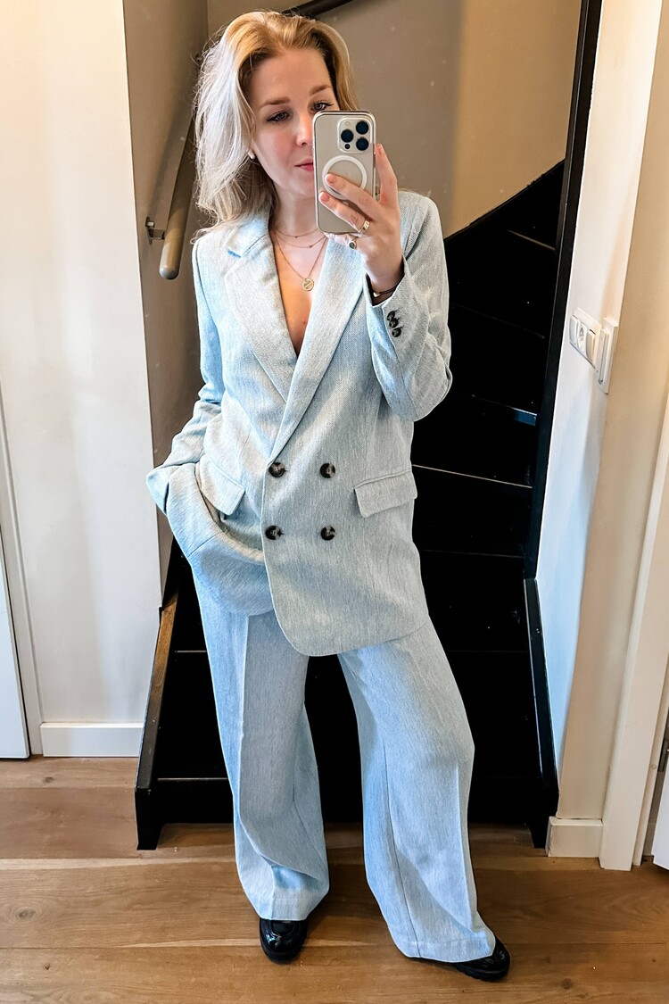 My Essential Wardrobe Pantalon Elisa Lichtblauw