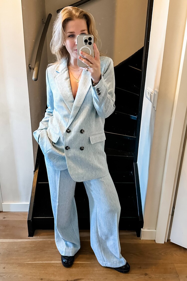 My Essential Wardrobe Pantalon Elisa Lichtblauw