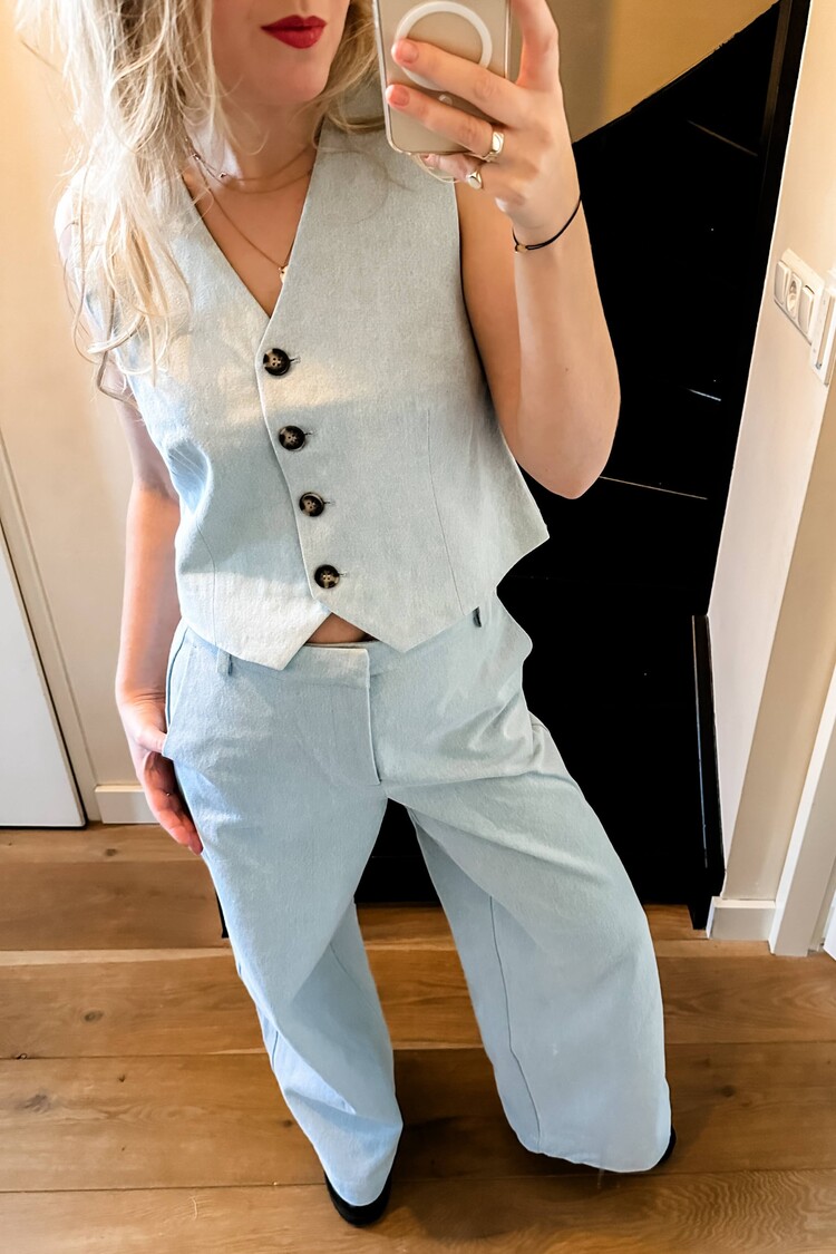 My Essential Wardrobe Pantalon Winnie Lichtblauw