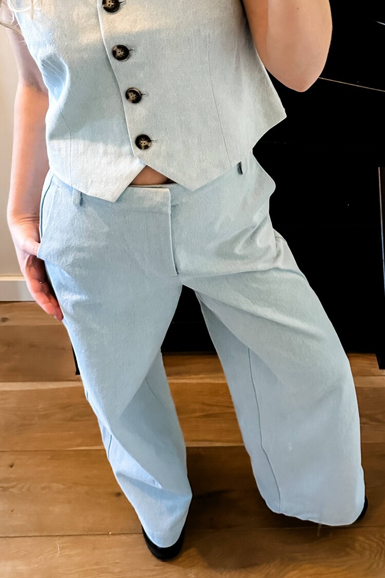 My Essential Wardrobe Pantalon Winnie Lichtblauw