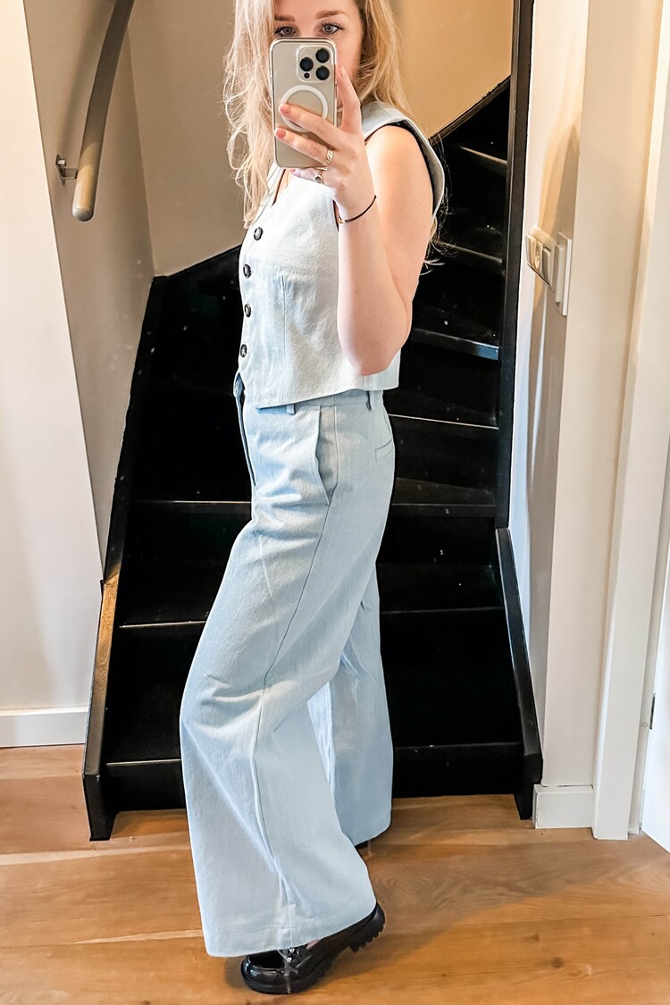 My Essential Wardrobe Pantalon Winnie Lichtblauw