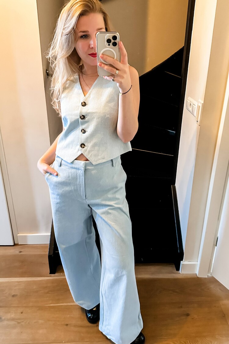 My Essential Wardrobe Pantalon Winnie Lichtblauw