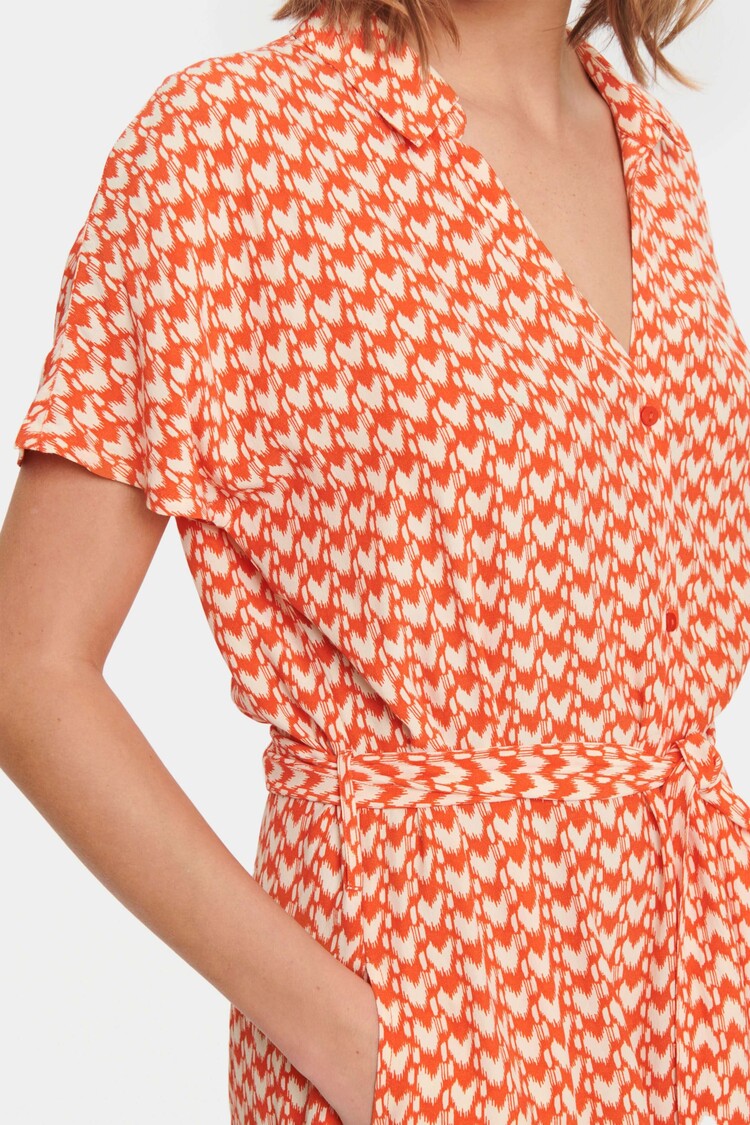 Saint Tropez Midi-jurk Blanca Oranje