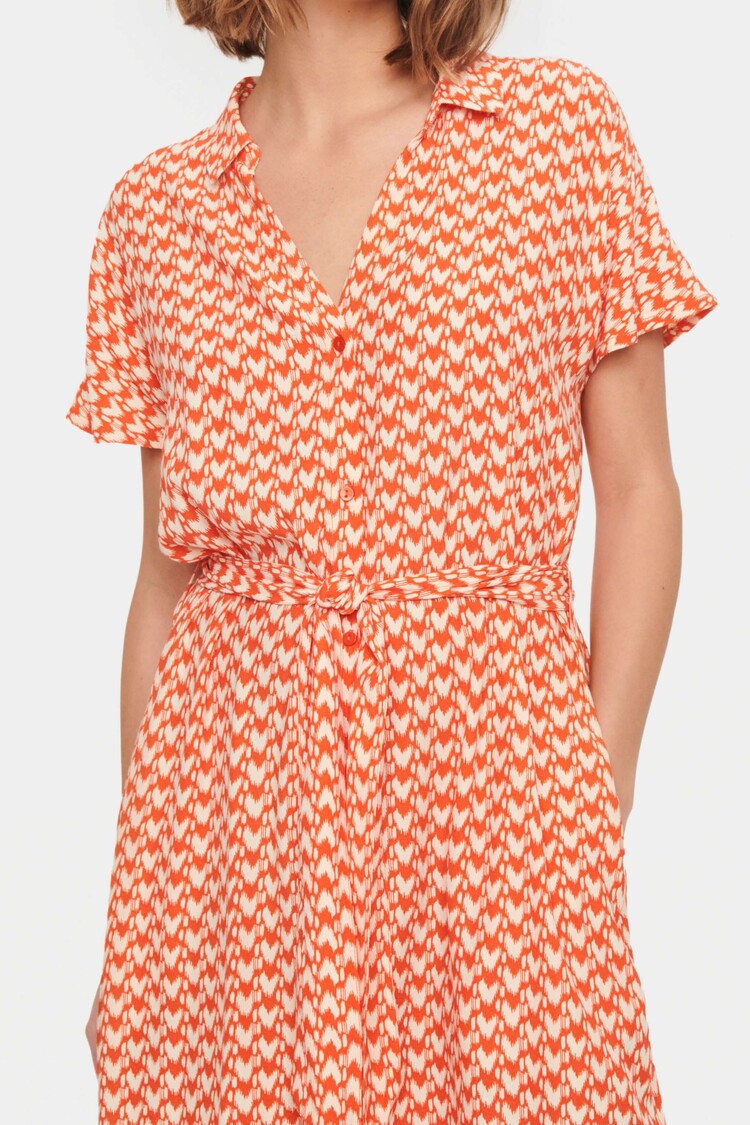 Saint Tropez Midi-jurk Blanca Oranje