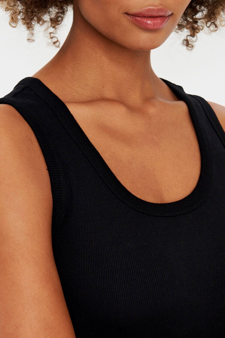 Saint Tropez Tank Top Aster Zwart