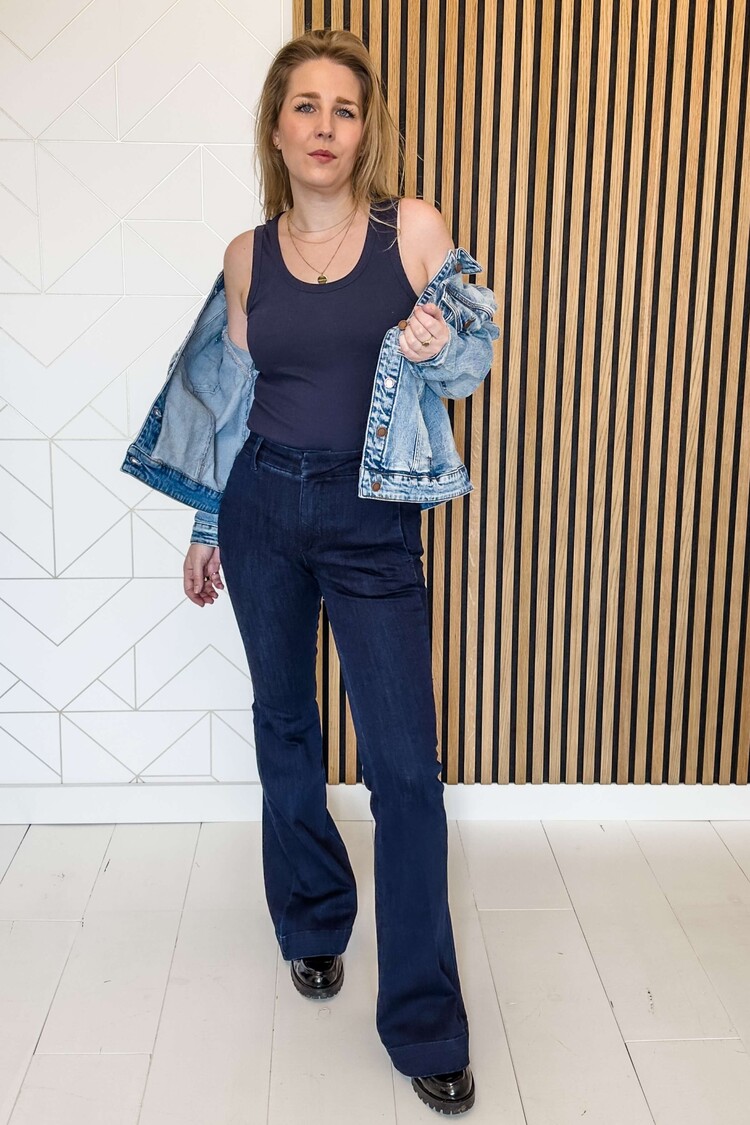 My Essential Wardrobe Bootcut Jeans Ayo Donkerblauw