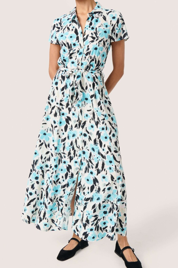 Soaked in Luxury Maxi Jurk Arjana Lichtblauw