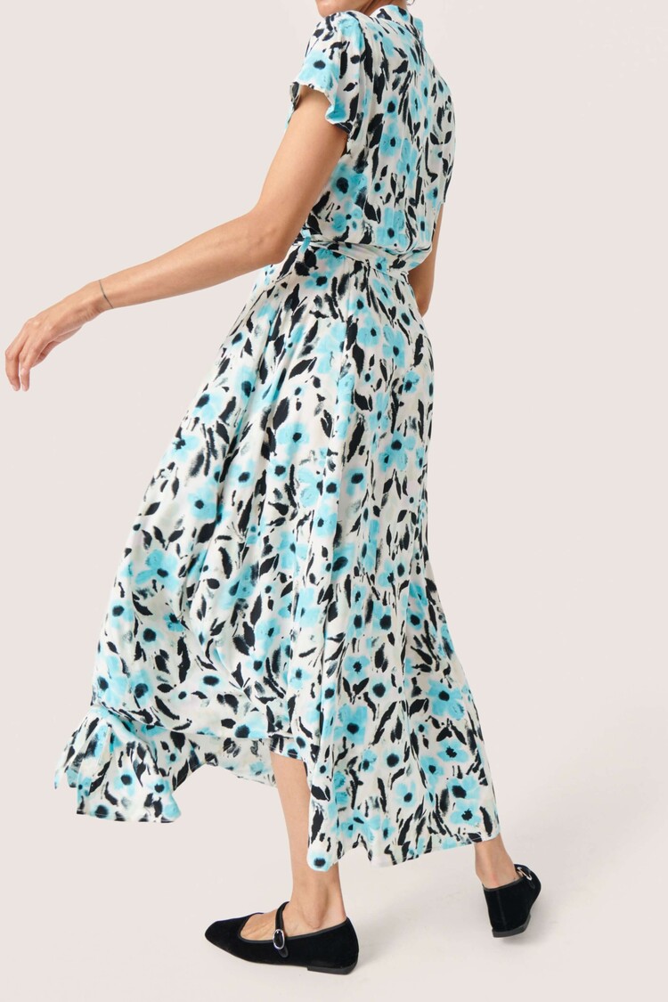 Soaked in Luxury Maxi Jurk Arjana Lichtblauw
