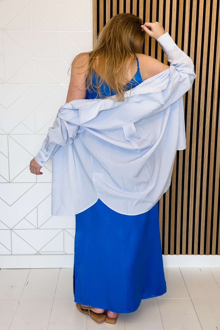 My Essential Wardrobe Maxi Jurk Estelle Blauw