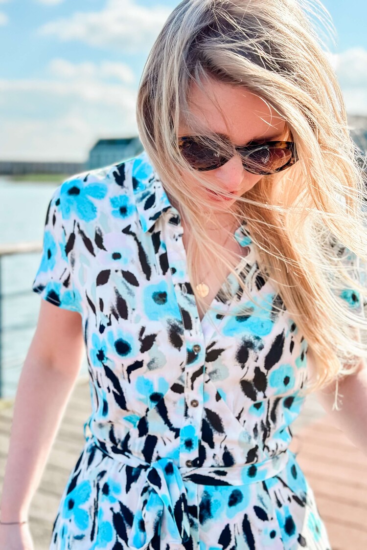 Soaked in Luxury Maxi Jurk Arjana Lichtblauw