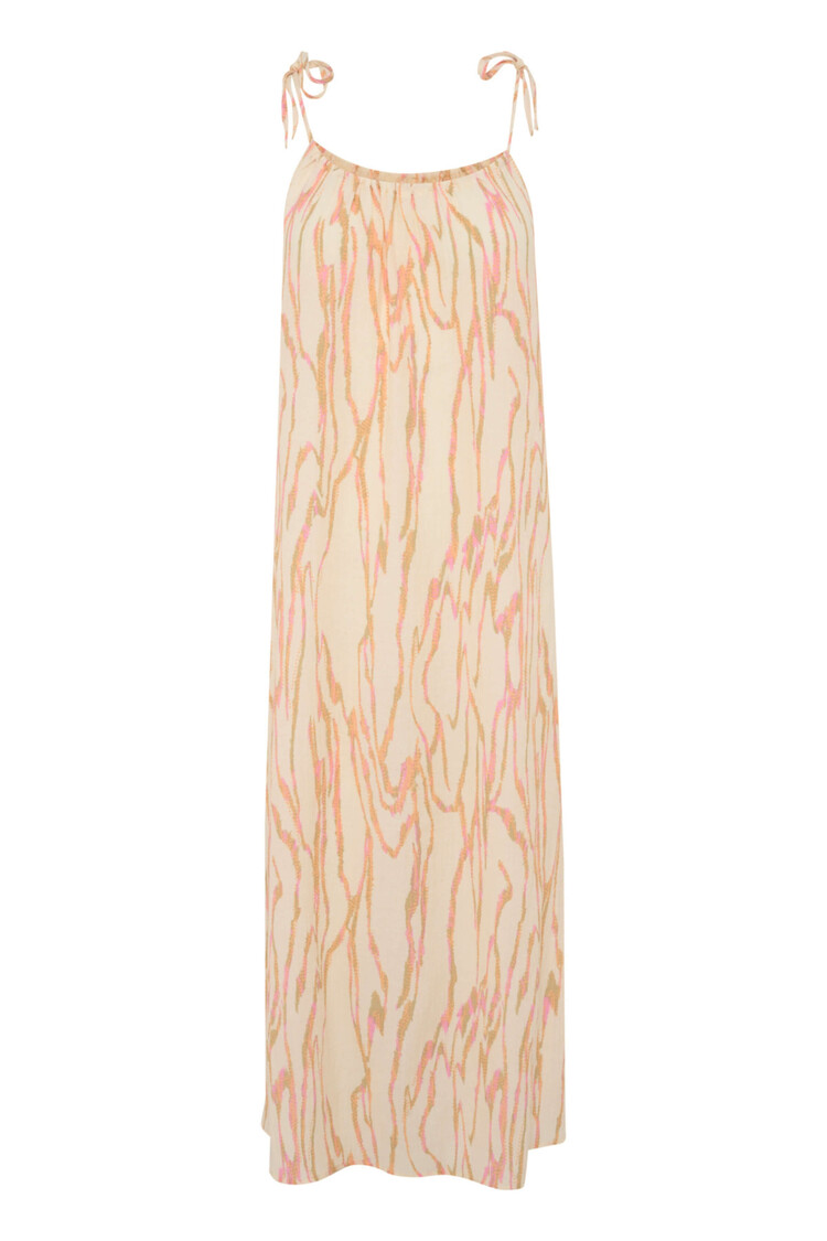 Soaked in Luxury Midi jurk Kehlani Wit/Roze