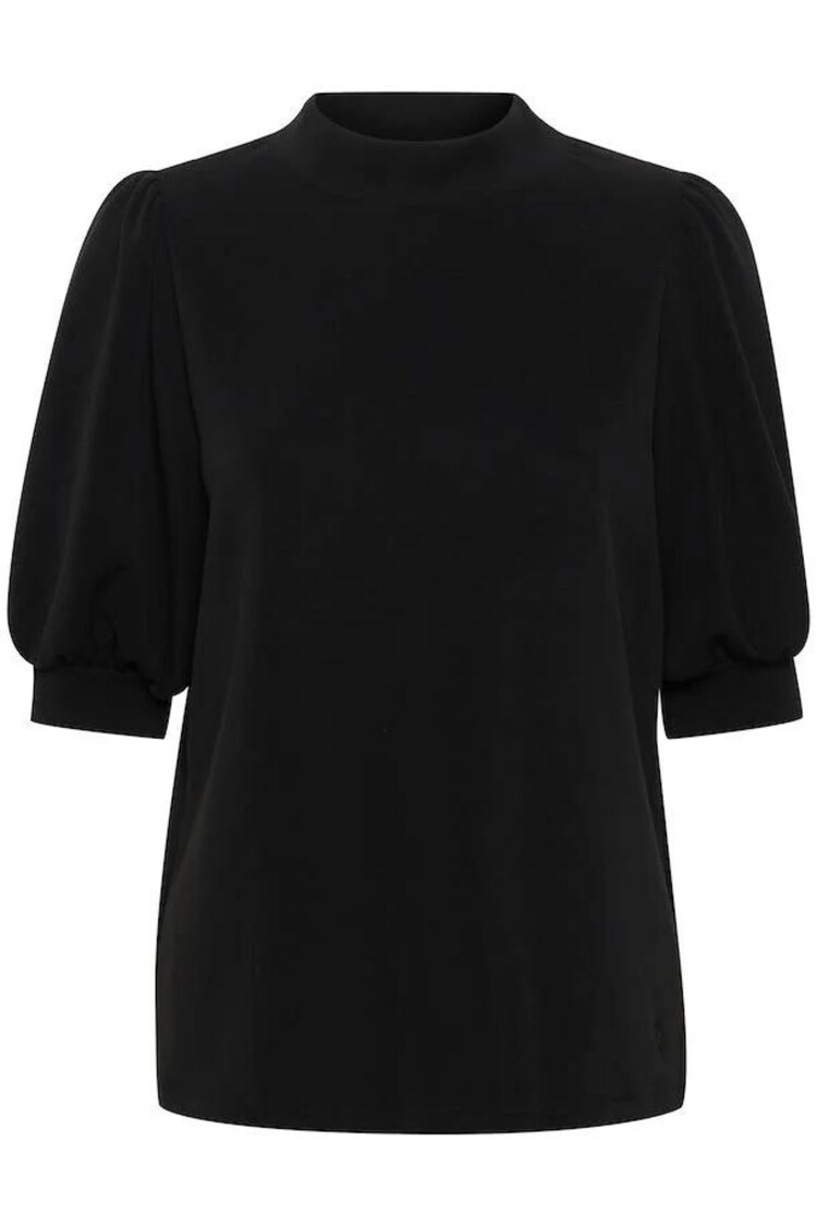 My Essential Wardrobe Top The Puff Blouse Zwart