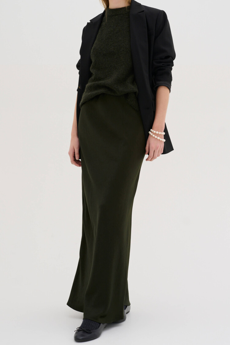 My Essential Wardrobe Maxi Rok Estelle Donkergroen
