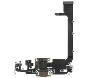 Apple iPhone 11 Pro Max Charging Port Flex With Main Microphone and Sub Board - Gold - 821-02250 - OEM Pulled