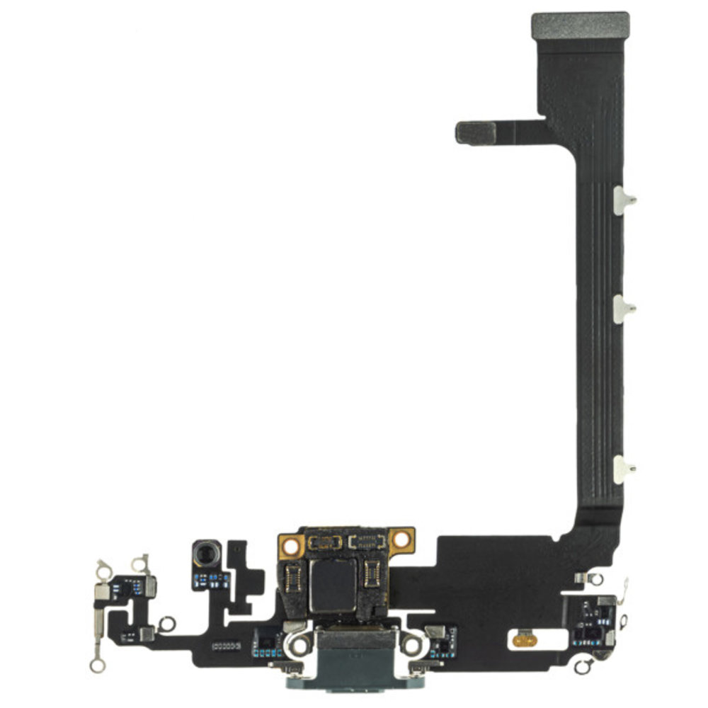 Apple iPhone 11 Pro Max Charging Port Flex With Main Microphone and Sub Board Midnight Green - 821-02250 - OEM Pulled Apple iPhone 11 Pro Max Charging Port Flex With Main Microphone and Sub Board Midnight Green - 821-02250 - OEM Pulled