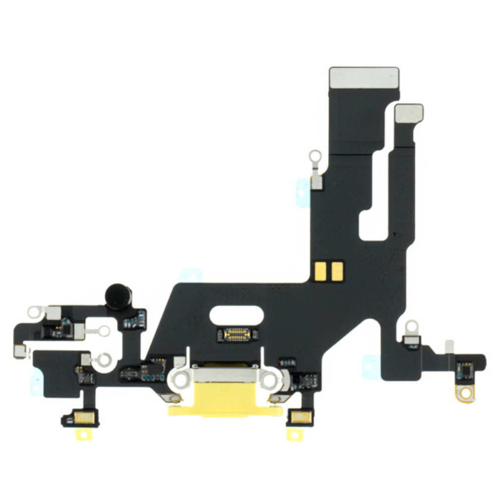 Apple iPhone 11 Charge Connector Flex Cable - Yellow - OEM Pulled Apple iPhone 11 Charge Connector Flex Cable - Yellow - OEM Pulled